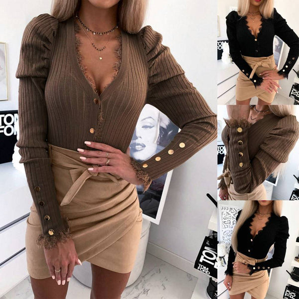 Sexy lace slim top